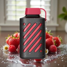 VOZOL GEAR 10000 Engangs Vape Jordbær Hindbær – 10000 Pust, 30 Smagsvarianter, 20 ml E-væske, 500mAh Batteri